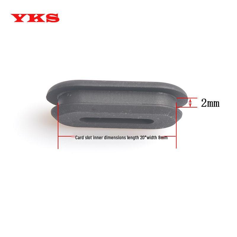 Bicycle Oval Frame Rubber Plug - Waterproof, Dustproof Carbon Fiber Cover