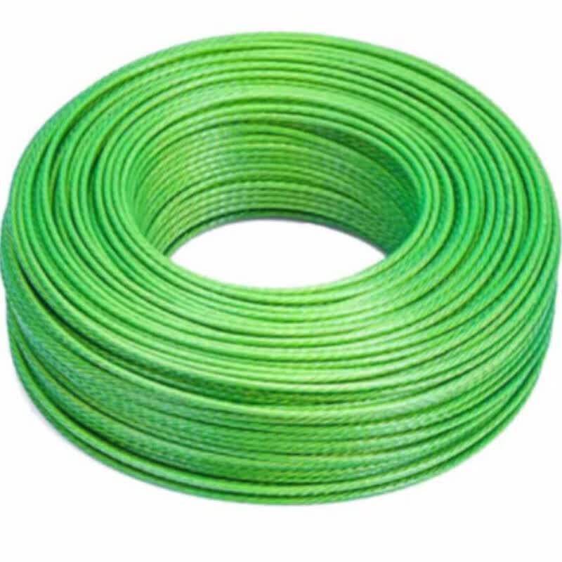 Jiezhu Green PVC Coated Steel Wire Rope Clothesline