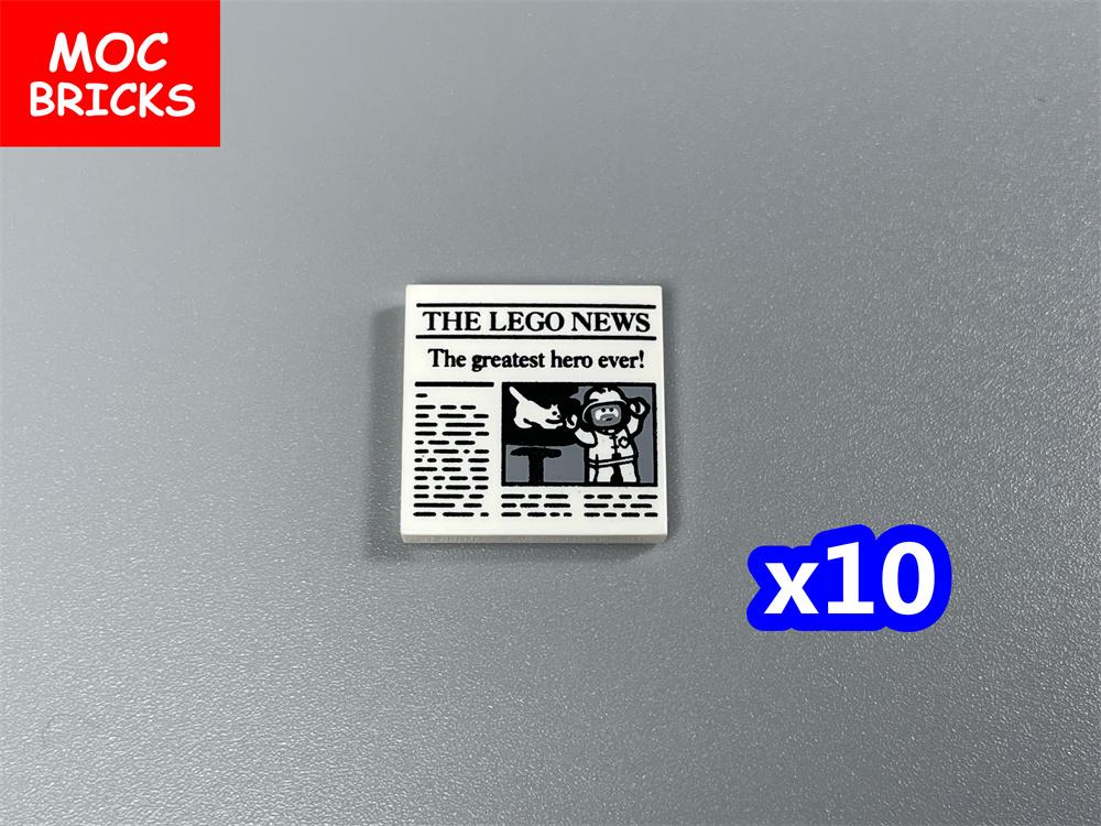 MOC Bricks DIY Printed Tile 1x1 1x2 2x2 2x3 1x4 Solar Panel Gauge Map Compass Assembled Building Block Accessories Kids Toy Gift