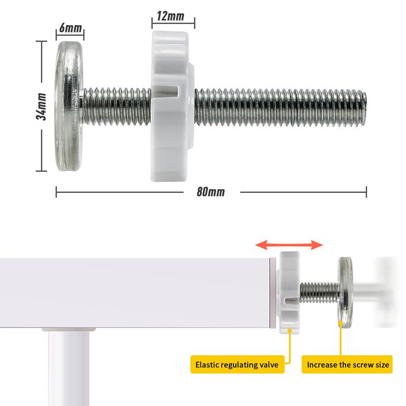 1/4pcs Pressure Fit Spindles & Screw Bolts For Safety Gates White M8 M10 Baby Gate Spare Kit