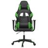 Gaming Chair In Black and Green Artificial Leather