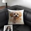 Pet Dog Art Cushion Cover Natural Linen Organic Fabric DoubleSided Printing Sofa Home Decor Gift Pillow Case