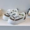Children's board shoes 25 autumn new boys' sports shoes girls' casual shoes medium and small children's soft-soled breathable white shoes