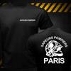 Paris Firefighter Men Cotton T Shirt Retro Vintage Casual Streetwear