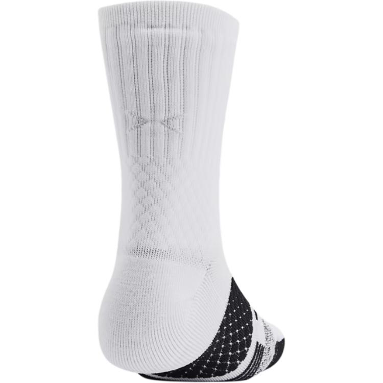 Under Armour Playmaker Curry Armourdry™ Elastic Breathable Durable Comfortable Mid-Calf Socks Unisex socks White 1376231-102