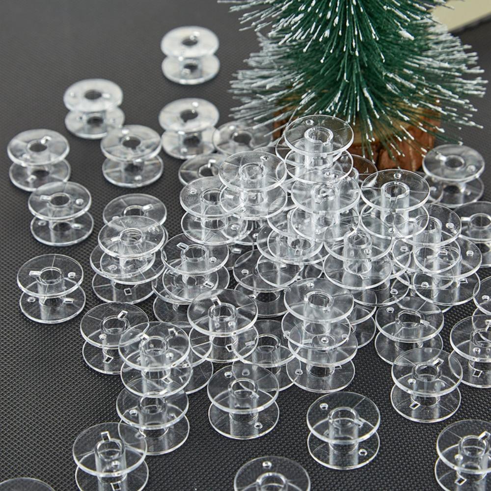 10/20Pcs Transparent Bobbins Spool Sewing Plastic Empty Spool Bobbins for Home DIY Apparel Sewing Accessories Sewing Supplies