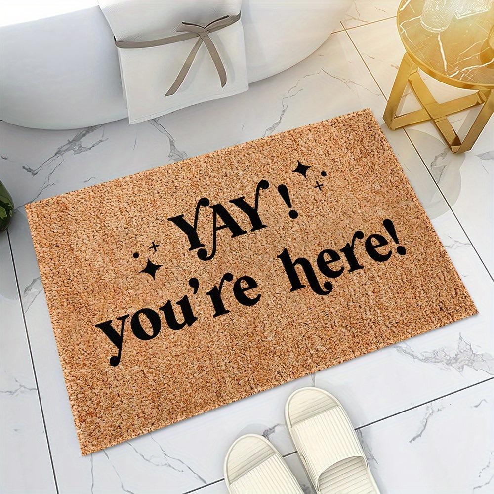 Christmas Cartoon Reindeer Pattern New Entrance Floor Mat Bathroom Absorbent Foot Door Mat Entrance Door Mat Decoration