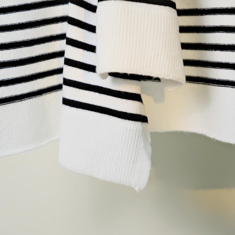 Korean Style Striped Knitted Neck Scarf Casual Women Shawl For Daily Outfit