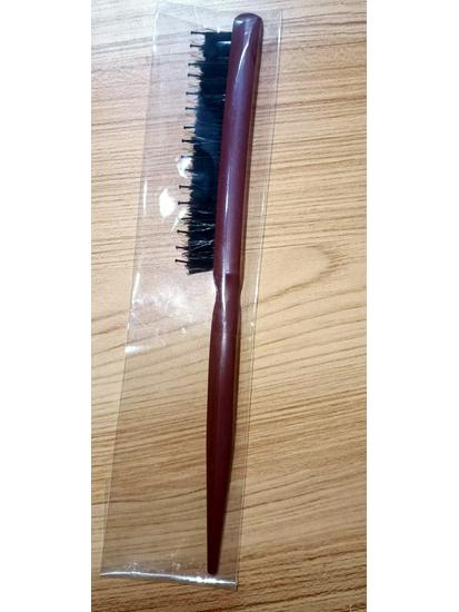 Teasing Comb: Boar Bristle Three-Row, Pointed Tail for Updos & Hairdressing