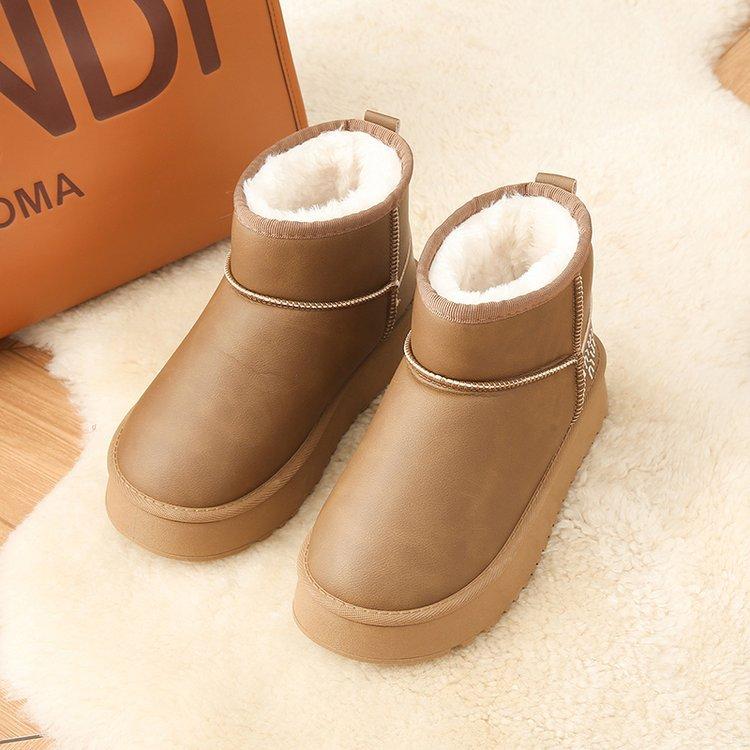 22. Snow boots, new non-slip winter warmth, fleece thickened, classic short snow cotton boots, cotton shoes