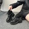 Fashion Versatile Women's 2025 Autumn New Platform Heightening Booties