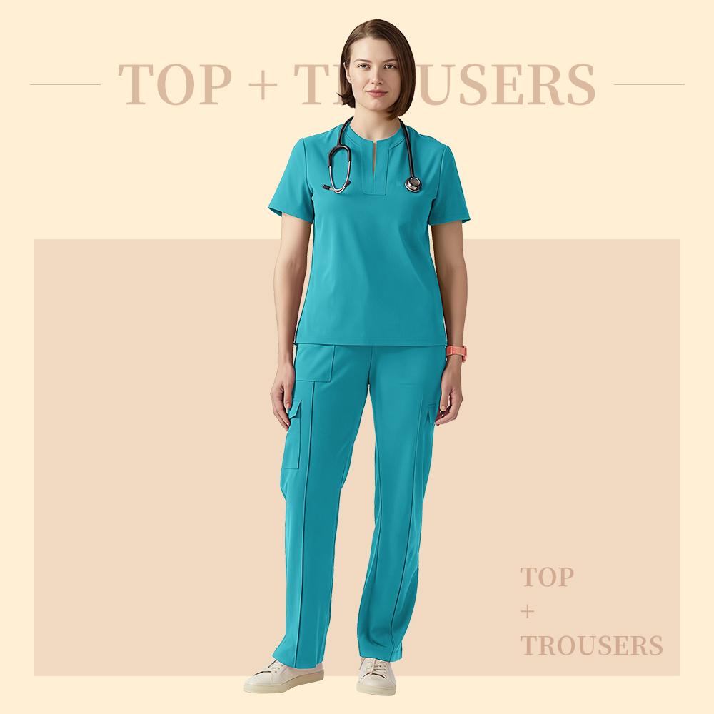 Mehrfarbige Krankenhaus-Kitteluniform Damen Schönheits-Arbeitskleidung Krankenschwester Zahnchirurgie-Anzug Medizinische Kitteluniformen Chirurgieanzüge