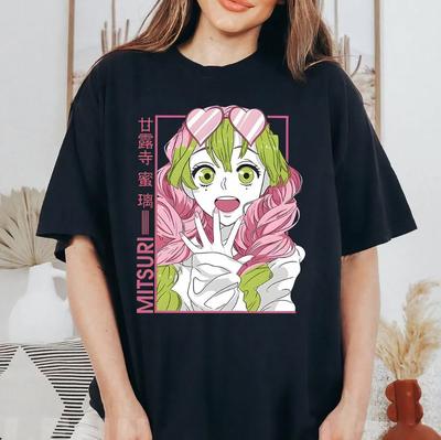 T-shirt Mitsuri Demon Slay T-shirt Rétro Kanroji T-shirt Cadeau Demon Slayer Hashira