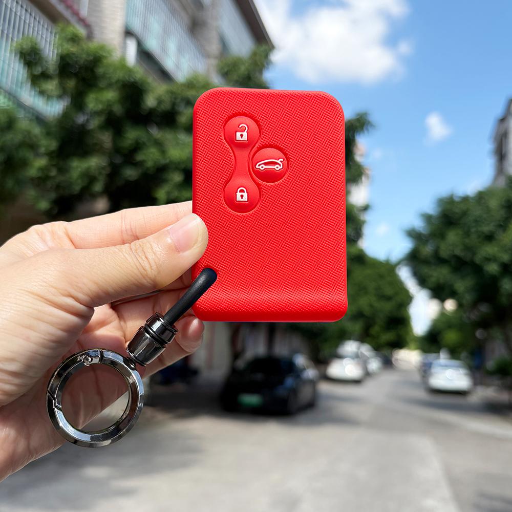 Keychain Protection For Renault Scenic 2 Megane Clio 4 Tula Region 2 Stage Zoe Cassone Logan Laguna Silicone Key Cover Holder