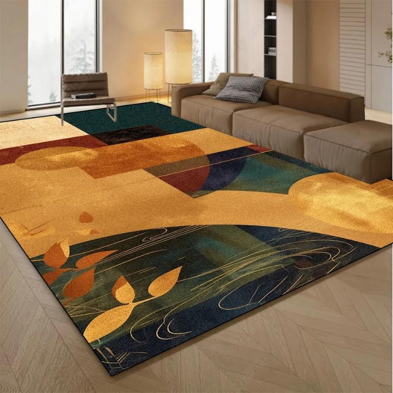 Moderner Geometrische Kunst Wohnzimmerteppich Buntes Abstraktes Design Indoor Teppich Dekorative Fußmatte für Wohnzimmer Heimdekor