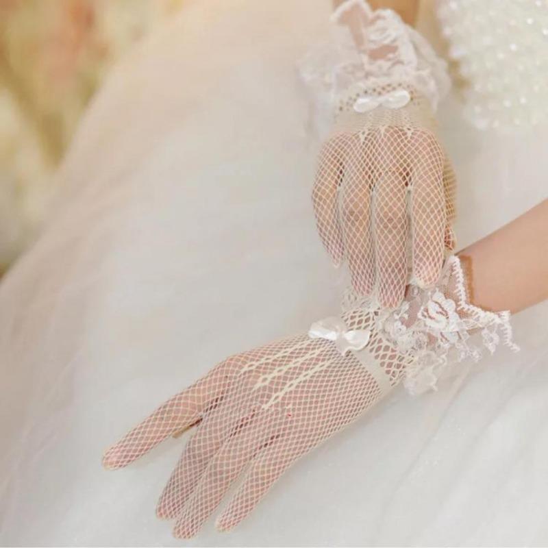 Meier Wedding gloves fishnet butterfly wedding dress cheongsam gloves