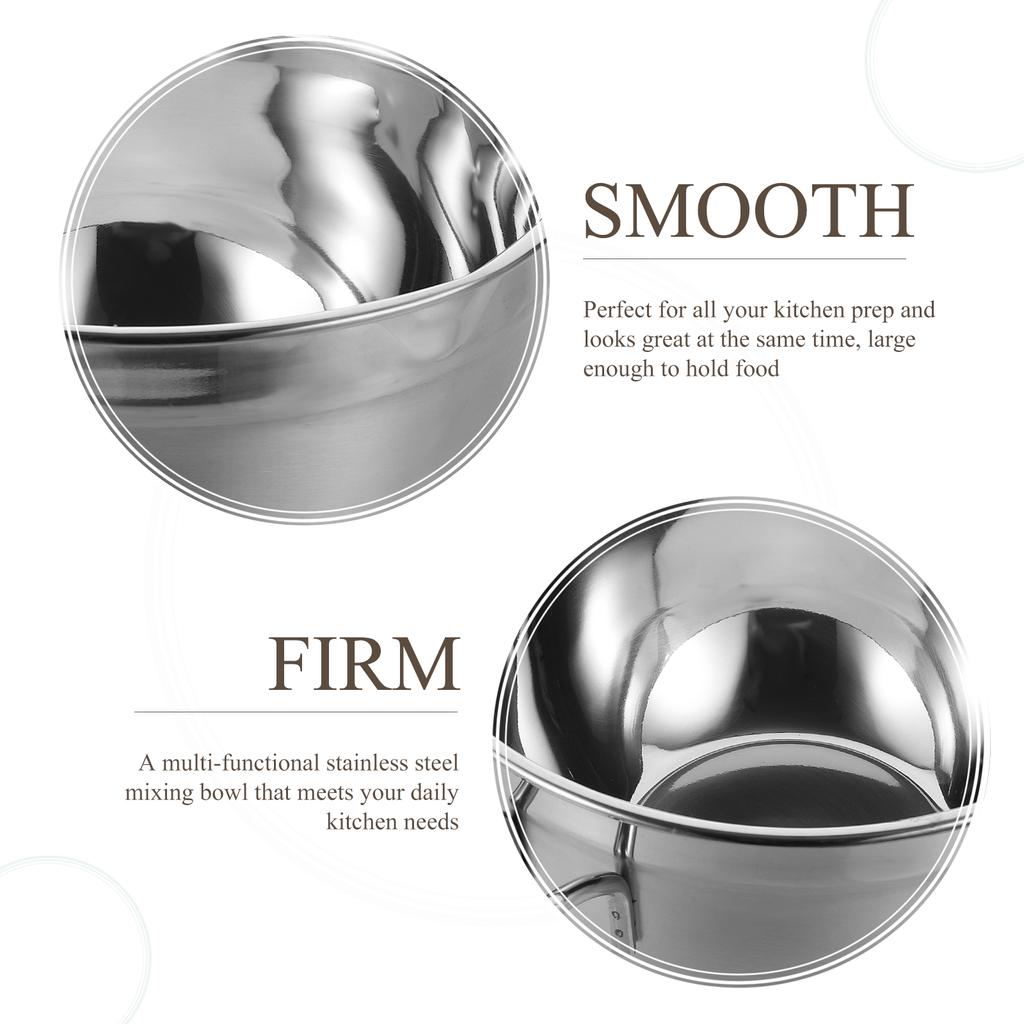 Stainless Steel Egg Food Prep Bowls for Kitchen Large Mixing Metal Baking