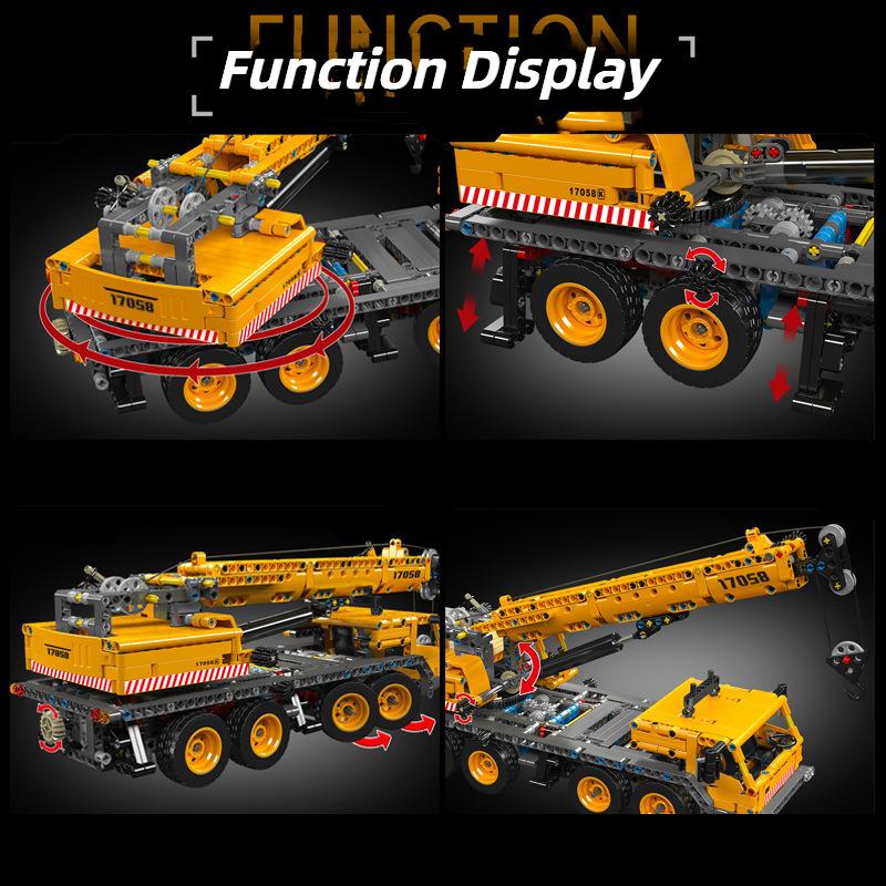 Non-Toxic 997Pcs City Technical Mechanical Crane Model Building Block Moc Truck Car Assembly Brick Enginerring Toys Children Diy Stem Gift