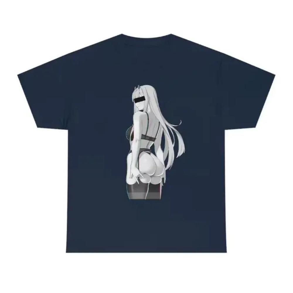 Japanese Anime Darling In the Franxx 02 Graphic Printed T Shirt Fashion Plus Size Cotton Crew Neck T Shirt Women Men