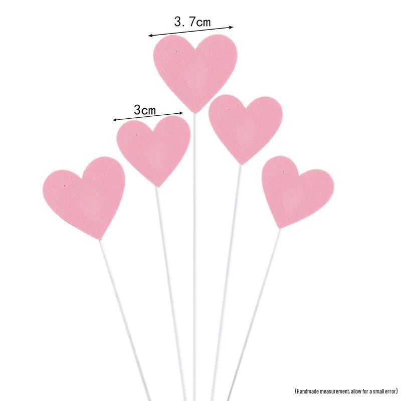 Pink Themed Cake Decor: Heart & Cloud Balloons with Insert Cards for Birthday Parties