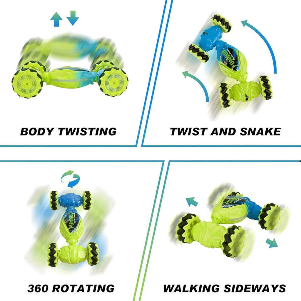 Gesture Sensing RC Stunt Car Toys - Best Christmas Birthday Gifts for 6 7 8 9 10 11 12 Year Old Boys, Remote Control 4WD Off Road Transform Vehicle,