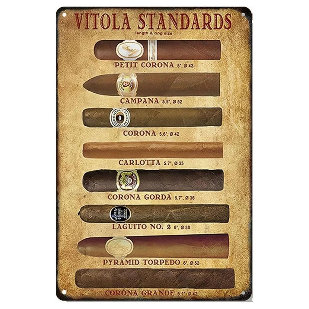 Whiskey Cigar Plaque Metal Tin Signs Wall Decoration Vintage Art Posters Iron Painting for Man Cave Home Cafe Garden Club Bar