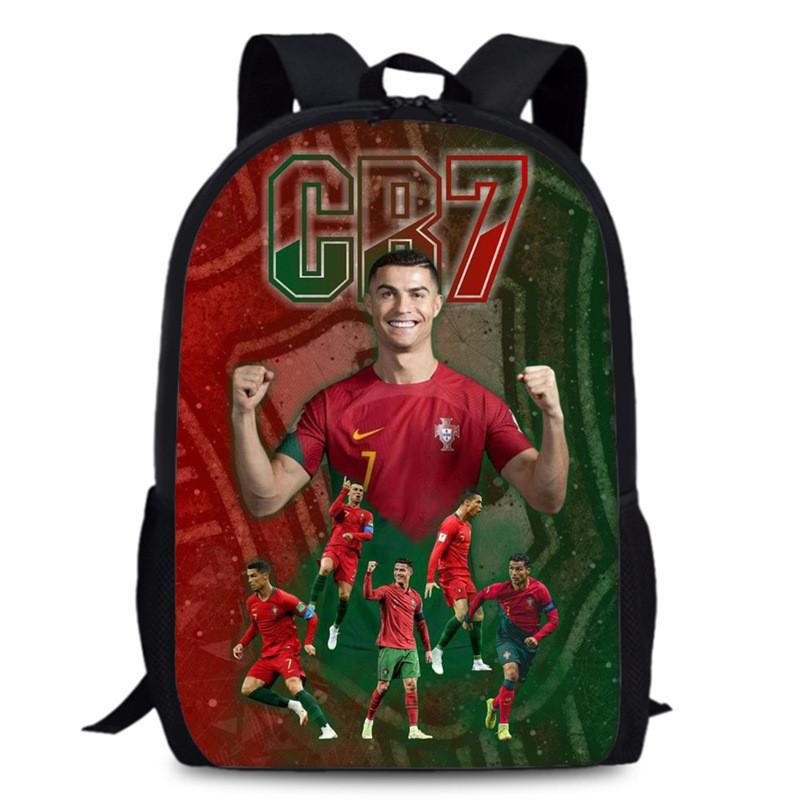 

Cristiano Ronaldo 15in Oxford Backpack Large Capacity School Bag Travel Sports Style 2