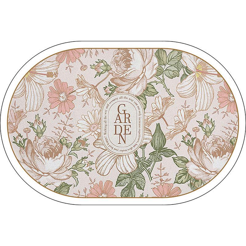 Diatomaceous Earth Absorbent Bathroom Door Mat - Stain-Resistant & Easy to Clean