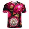 New 3D Fruits Lemon Orange Pritning T Shirt Blueberry Dragon Fruit Graphic