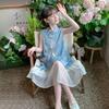 Girls' New Chinese Style Cheongsam Summer Princess Dress