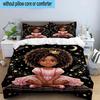 Galactic Princess Adventure 3pcs Bedding,Including 1pc Duvet Cover And 2pcs Pillowcases Perfect for Christmas,Ideal for Bedroom, Dormitory