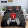 Game Handle Bedding Set Luxury Duvet Cover with Pillowcase Quilt Cover Queen King Bedding Cartoons Kids Boys Bed Cover Set Green