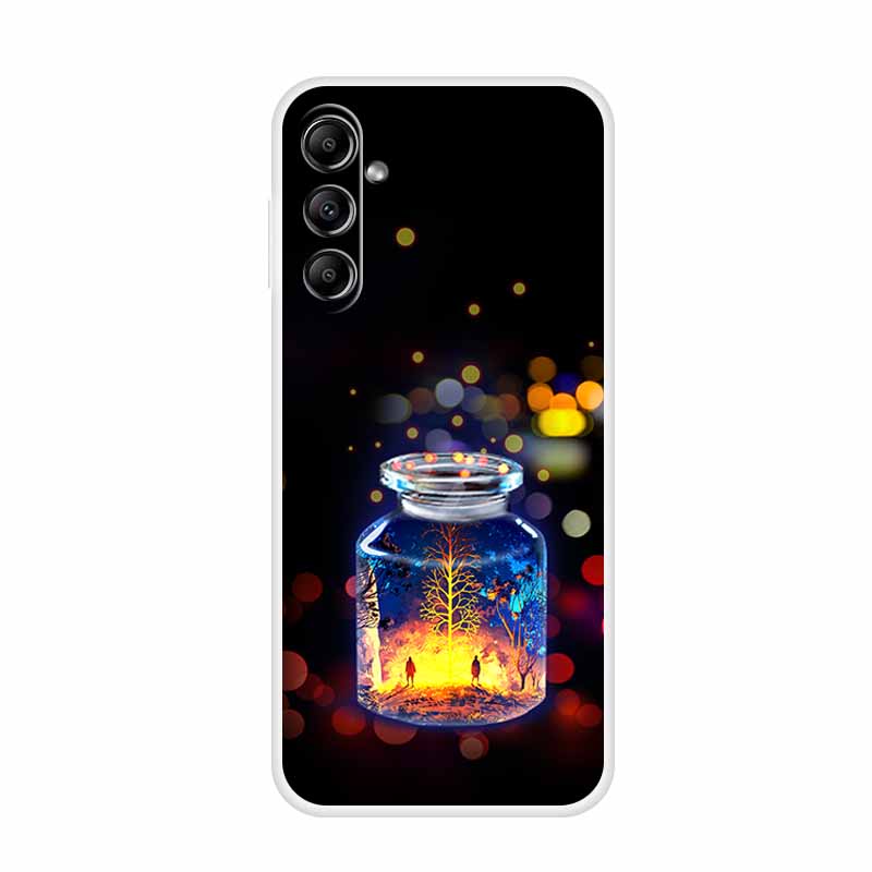 For Samsung Galaxy A14 A34 A54 5G Case Cartoon Soft Silicone TPU Cover Coque for Samsung A54 A34 A24 4G Transparent Clear Capa