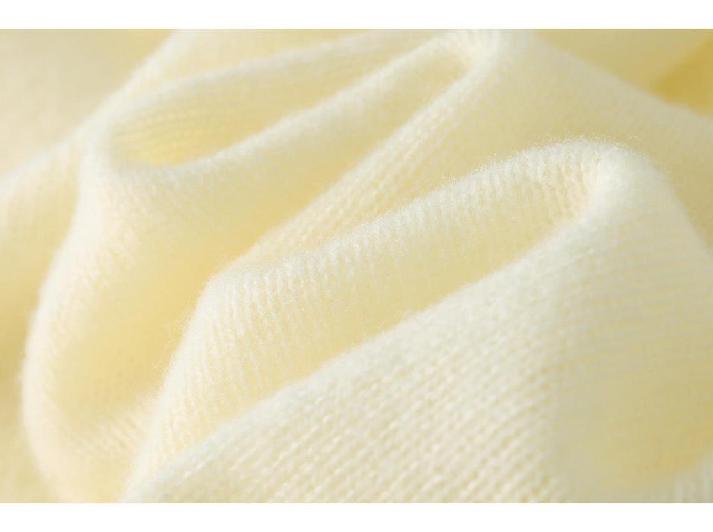 2025 Autumn/Winter Women's Loose Round Neck 100% Pure Wool Embroidered Long Sleeve Sweater Base Layer
