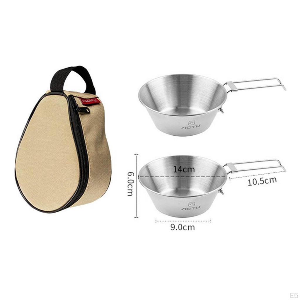 Lightweight Camping Bowl Outdoor Dinnerware Cooking Storage Bag for Barbecue Travel Hiking