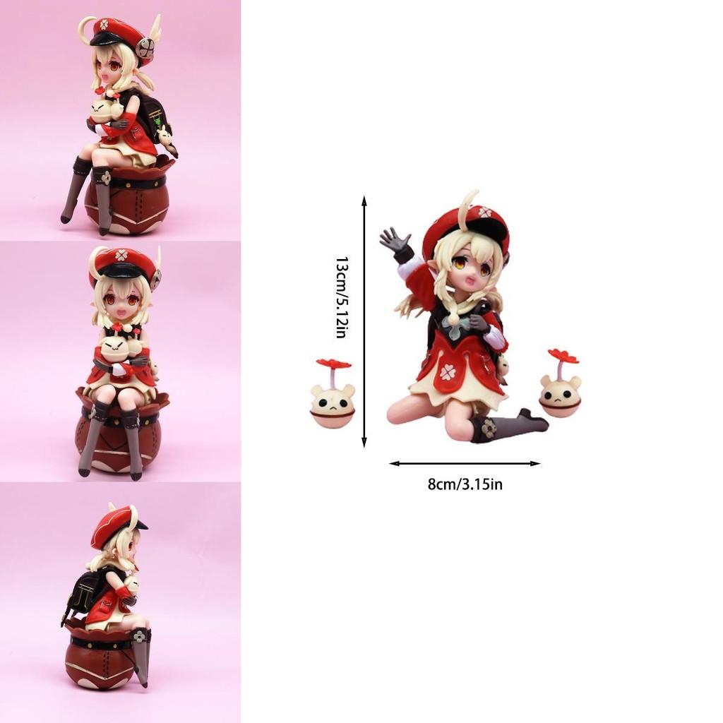 888 Marke Original Gott Klee Funkenritterin GK Klee sitzend und stehend Spiel Zubehör Sammlermodell 11-13cm PVC Figur