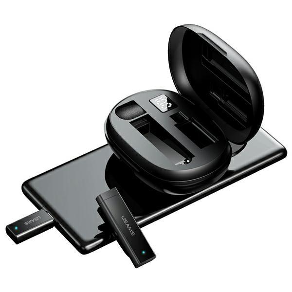 Usams Bezprzewodowy Mikrofon Krawatowyenc 2.4G Wireless Lavalier Microphone Lightning Zb244Mkf01 (Us-Zb244)