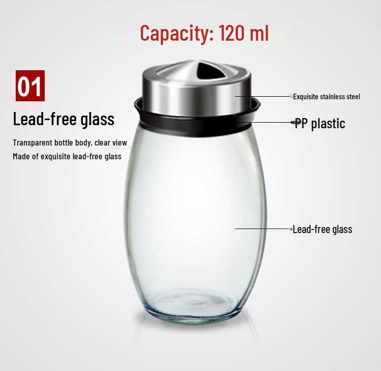 Rotating Glass Spice Jar Set - Creative Kitchen Seasoning and Condiment Organizer