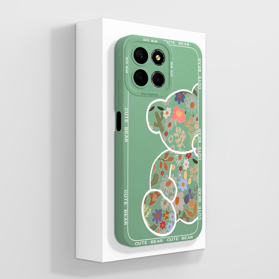 For Honor X8 X8A Case Creative Anime All Body Upgrade Soft Liquid Silicone Mobile Back Cover For Huawei Honor X 8 5G Protectors