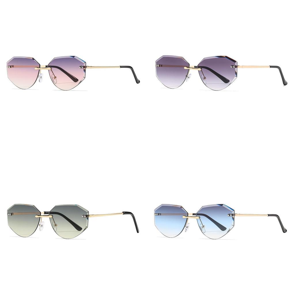 Uv400 Womens Polygon Sunglasses With Gray Lenses For Outdoor Sports And Fashion