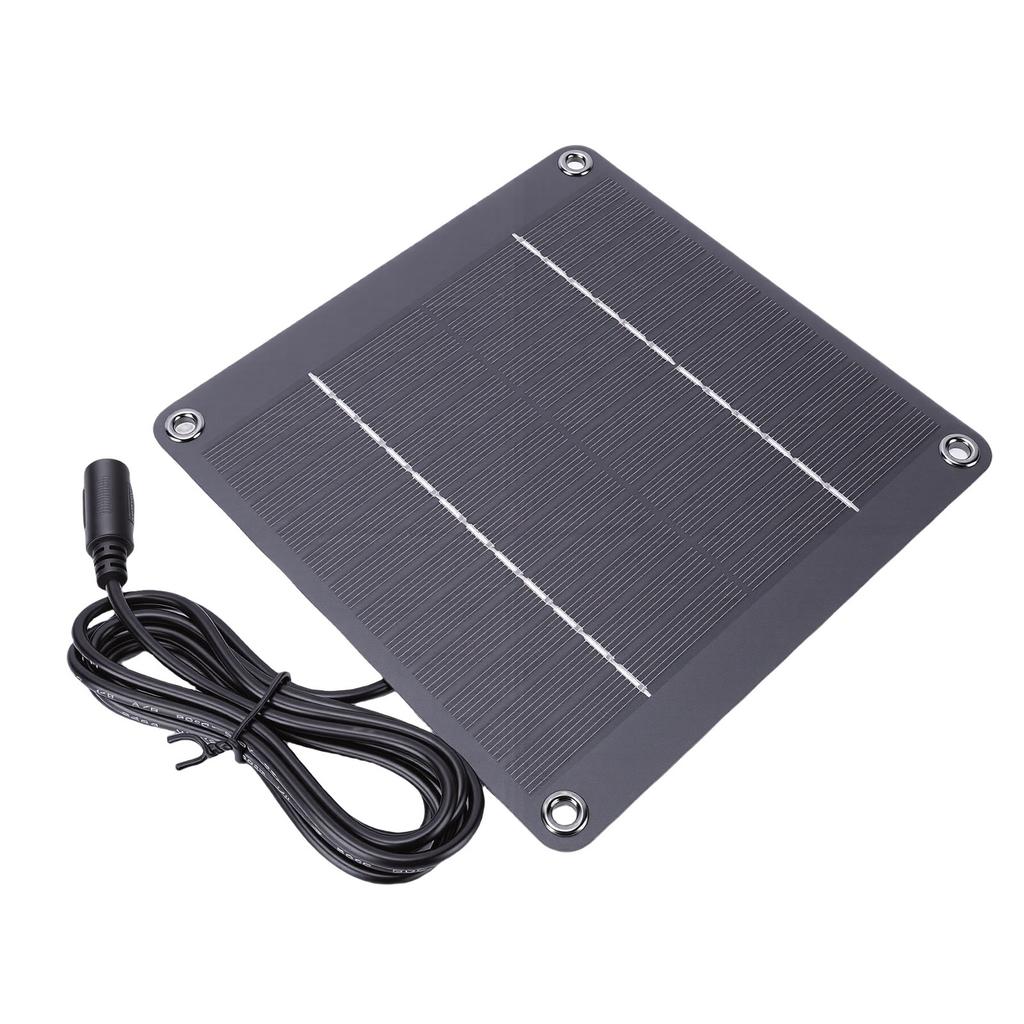 4W Solar Panel Charger Water Proof High Efficiency Monocrystalline Solar Panel with 5521 DC Interface for Security