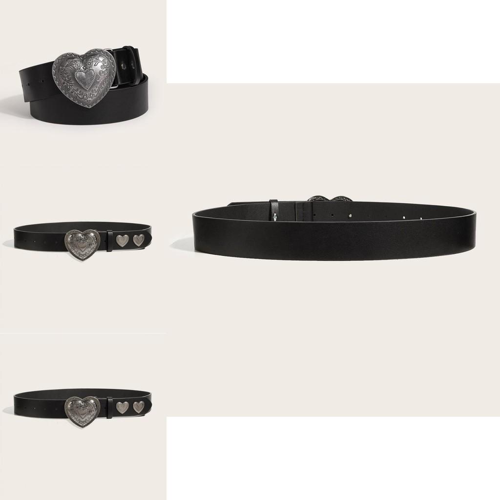 Trendy Pu Leather Belt With Metal Button Closure For Streetwear Teens