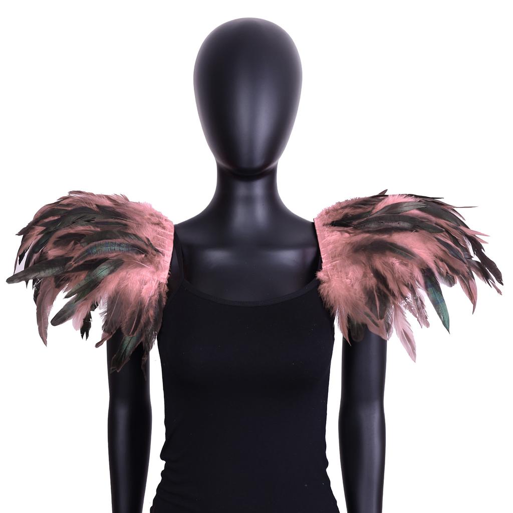 Gothic Style, Feather Shawl Costumes, Performance Ball Shoulder Patches, Festive Parties, Role-playing Costume Accessories, Halloween Costumes