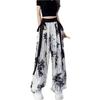 New Chinese Casual Pants Spring and Summer Thin Retro Ink Painting National Style Wide-leg Pants Loose Straight Women's Pants