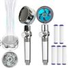 Turbocharged Shower Head, Handheld Turbo Fan High Pressure Shower Head With 5 Filters, Household Shower Body Spray For Bathroom