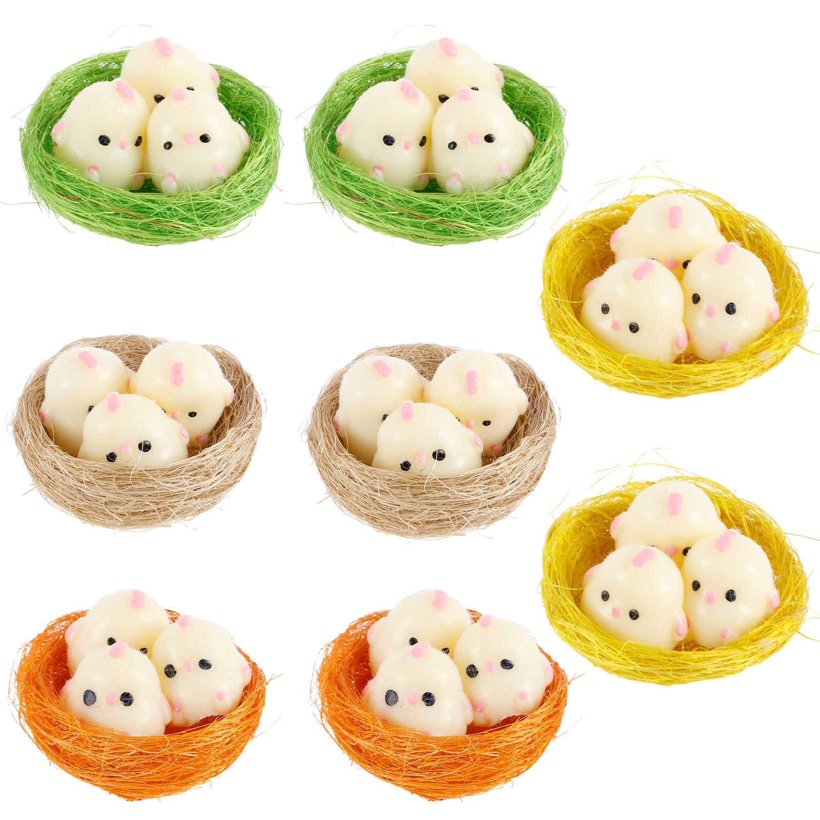 

8 шт. Мини-игрушка-сквиши в виде цыпленка, милый маленький цыпленок, сенсорная игрушка для сжимания, забавные гаджеты для сжимания для рюкзака, украшение для офисного стола