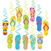 New Summer Theme Decoration Spiral Hanging Decoration Set Scene Layout Party Supplies 2D