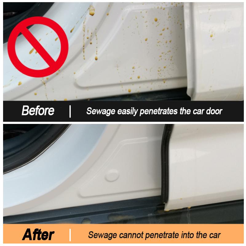 SEAMETAL 5M Car Door Seal Strips Sticker Double Layer Weatherstrip Rubber Seals Sound Insulation for Car Door Trunk Engine Cover