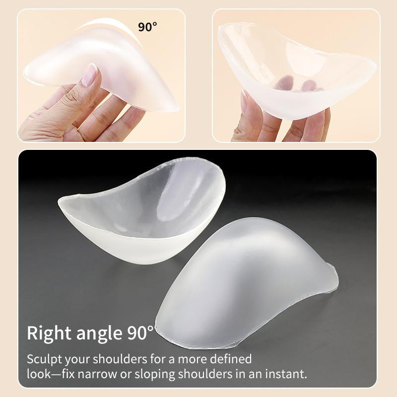 1PAIR explosive silicone shoulder pad right angle shoulder artifact invisible shoulder pad enlarged thickened shoulder pad