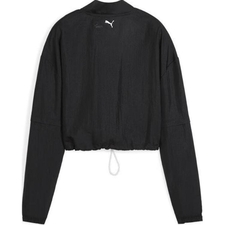 Puma Letter Print Casual Loose Stand Collar Jacket Women Jacket Black 525493-01